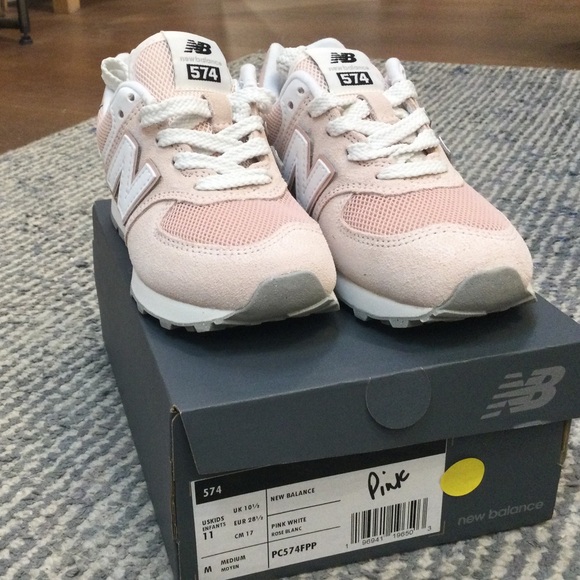 Little Girls New Balance 574 Pink/White Multiple Sizes